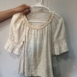 Elegant Cream Women's Top